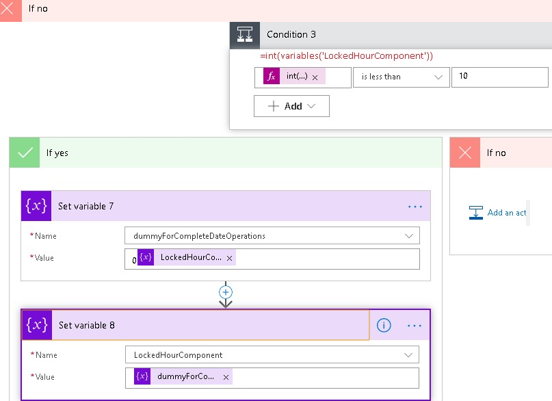 Condition not satisfy